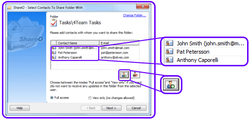 Share Microsoft Outlook Tasks, Journal and Notes folders with multiple users